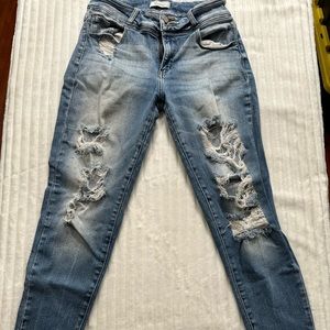 KanCan Signature Kurvy Ultra High Rise Ankle Skinny Jeans size 29 distressed